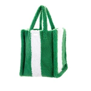 Anne Vest Large Green Shearling Shopper Carryall